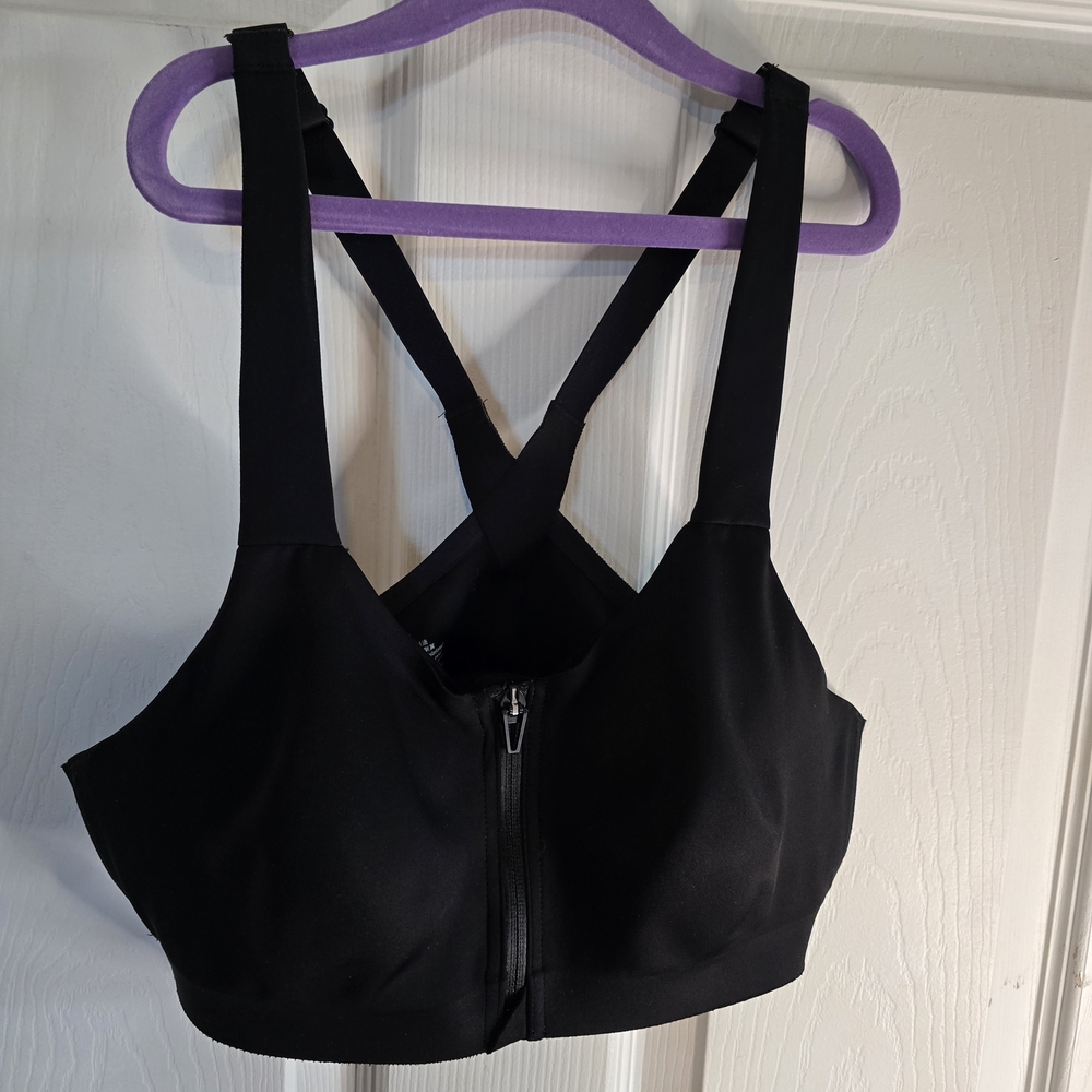 Victoria's Secret Black Sports Bra with Front Zipper